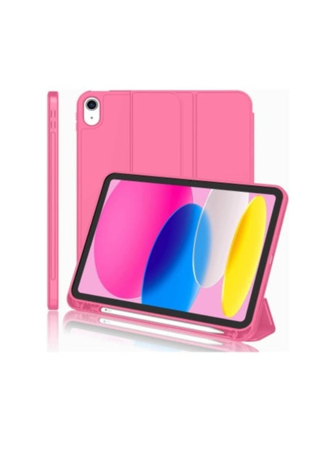 ACLIX New iPad 10.9 Inch Case 2022 (10th Gen) with Pencil Holder - Trifold Stand Smart Case with Soft TPU Back, Auto Wake/Sleep - Watermelon - Image 1