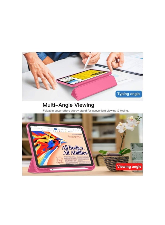 ACLIX New iPad 10.9 Inch Case 2022 (10th Gen) with Pencil Holder - Trifold Stand Smart Case with Soft TPU Back, Auto Wake/Sleep - Watermelon - Image 3