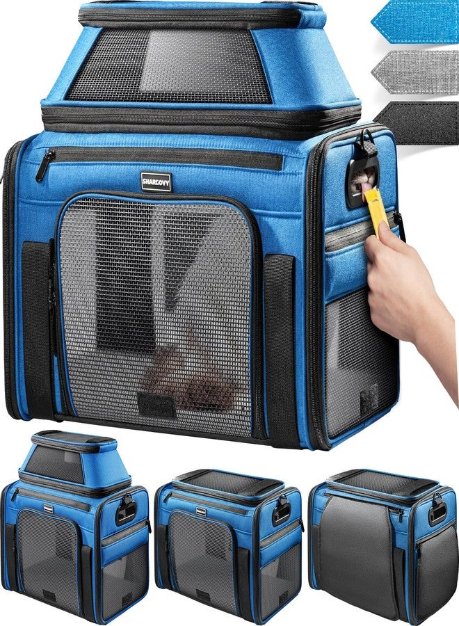 SHARLOVY Top-Expandable Pet Carrier with Treat & Pet Window,18x13x9.5 - Image 1