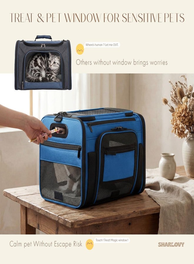 SHARLOVY Top-Expandable Pet Carrier with Treat & Pet Window,18x13x9.5 - Image 2