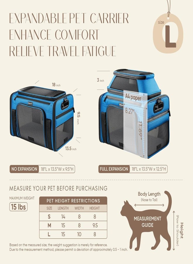 SHARLOVY Top-Expandable Pet Carrier with Treat & Pet Window,18x13x9.5 - Image 4