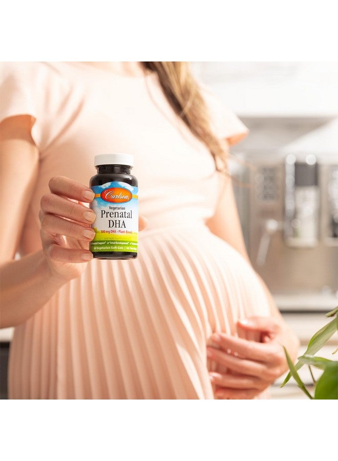 Carlson - Vegetarian Prenatal DHA, 500 mg DHA, Plant Based, Sustainably Sourced from Algae, Prenatal Support, Fetal Development, 60 Softgels - Image 3