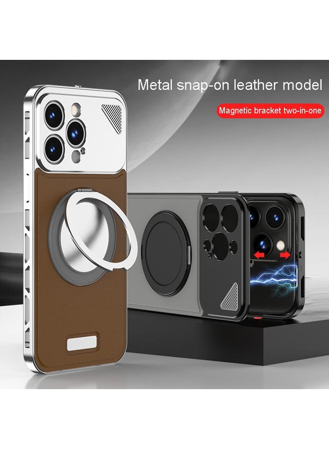 S-TOP Case For iPhone 14 Pro Metal Snap Buckle 360 Degree Rotating MagSafe Magnetic Holder Phone Case - Image 2