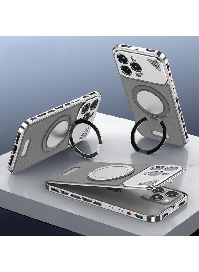 S-TOP Case For iPhone 14 Pro Metal Snap Buckle 360 Degree Rotating MagSafe Magnetic Holder Phone Case - Image 1