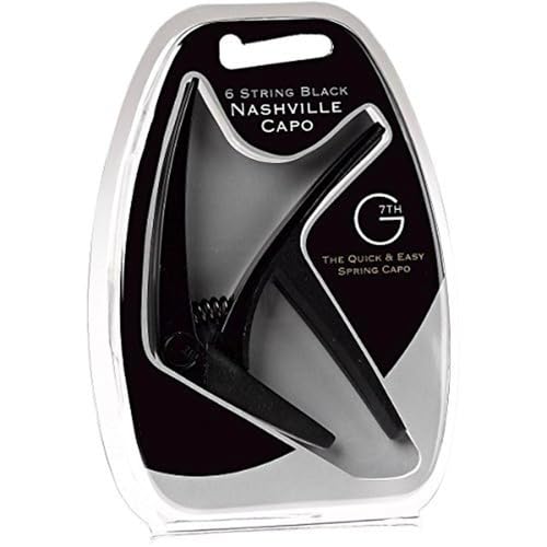 G7th Nashville Guitar Capo, Steel String Satin Black - 55mm Lightweight, Fast Action Spring Capo -Silicone Protection for Guitar Neck & Tone Clarity - Perfect for 6 String Acoustic or Electric Guitars - Image 4