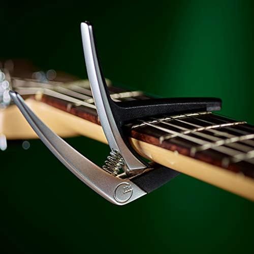 G7th Nashville Guitar Capo, Steel String Satin Black - 55mm Lightweight, Fast Action Spring Capo -Silicone Protection for Guitar Neck & Tone Clarity - Perfect for 6 String Acoustic or Electric Guitars - Image 3