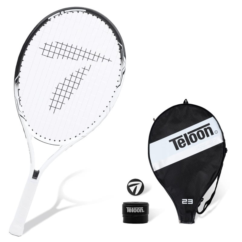 Teloon Kid Tennis Rackets (23, Black-White)