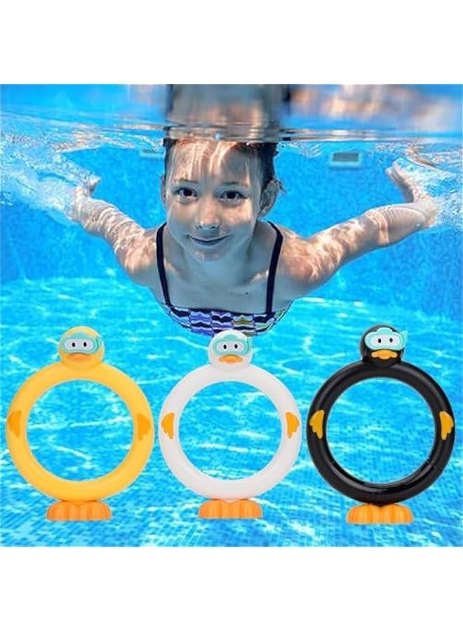 Diving Rings Pool Diving Toys for Kids Ages 4-8 Swimming Pool Toys for Kids Ages 8-12 Summer Outdoor Water Toys for Kids Adults Underwater Pool Dive/Swim Training Toy … - Image 1