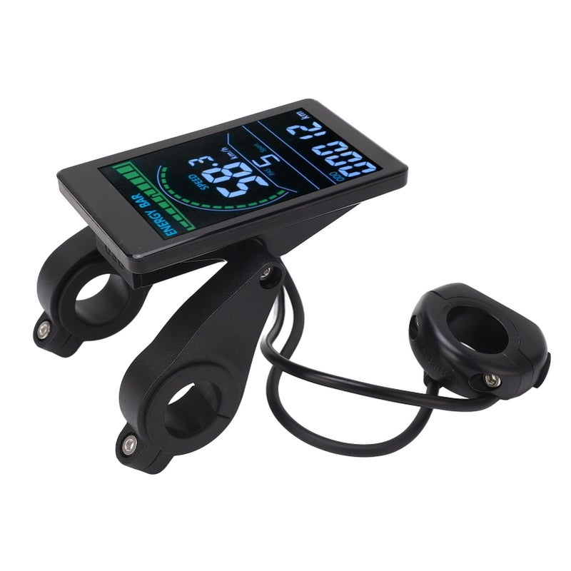 شاشة عرض LCD دراجة نارية كهربائية M6C - لوحة تحكم شاشة عرض دراجة نارية كهربائية من ABS مع كابل ماء مقاوم 6 دبابير وموصل لمصباح الأمام للدراجات الكهربائية 24 فولت 36 فولت 48 فولت 60 فولت - Image 1