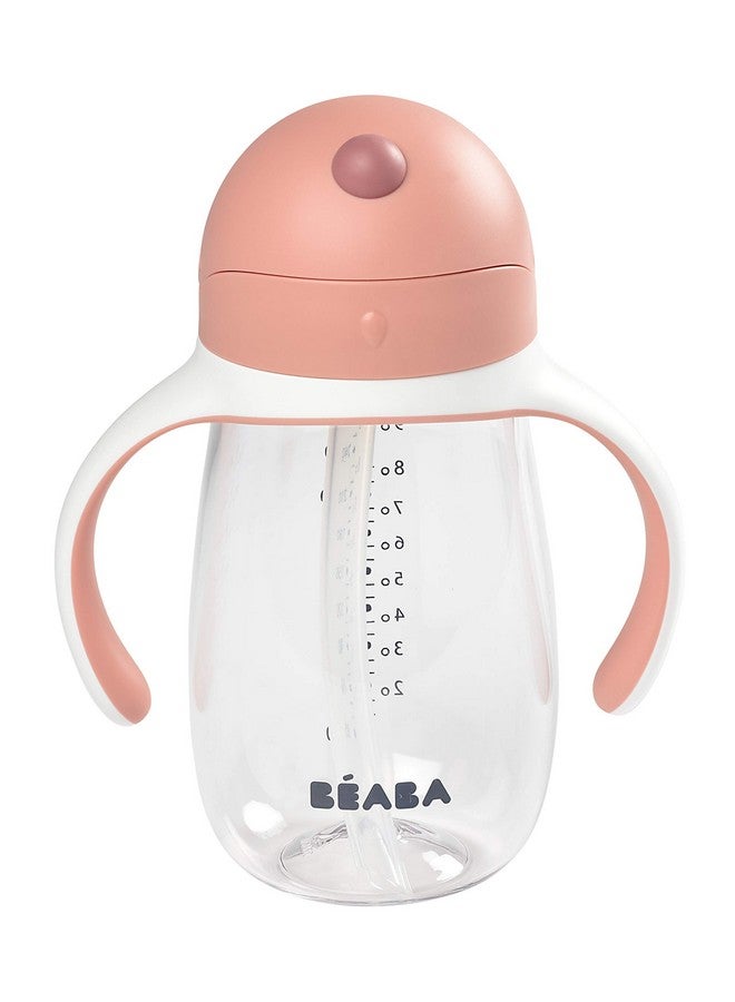 BEABA Straw Sippy Cup Sippy Cup With Removable Handles Sippy Cup With Straw Baby Straw Cup Toddler Cup Toddler Straw Cups 8+ Months 10 Oz Rose - Image 3