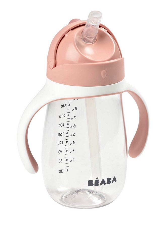 BEABA Straw Sippy Cup Sippy Cup With Removable Handles Sippy Cup With Straw Baby Straw Cup Toddler Cup Toddler Straw Cups 8+ Months 10 Oz Rose - Image 2