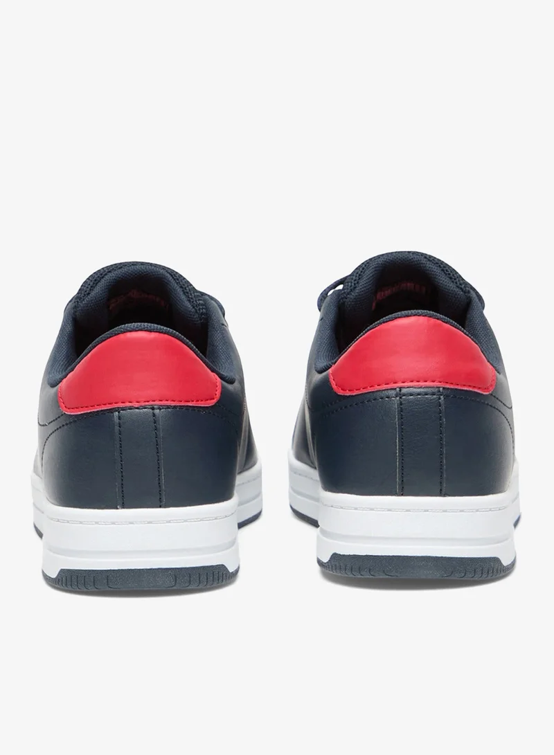 U.S. Polo Assn. Navy/Red Men's Navy Low-Top Sneakers  -Lightweight Shoes Stylish Lace-Up Design Shoes with Comfort Cushioned Sole for Everyday Wear for Men | Best Price UAE