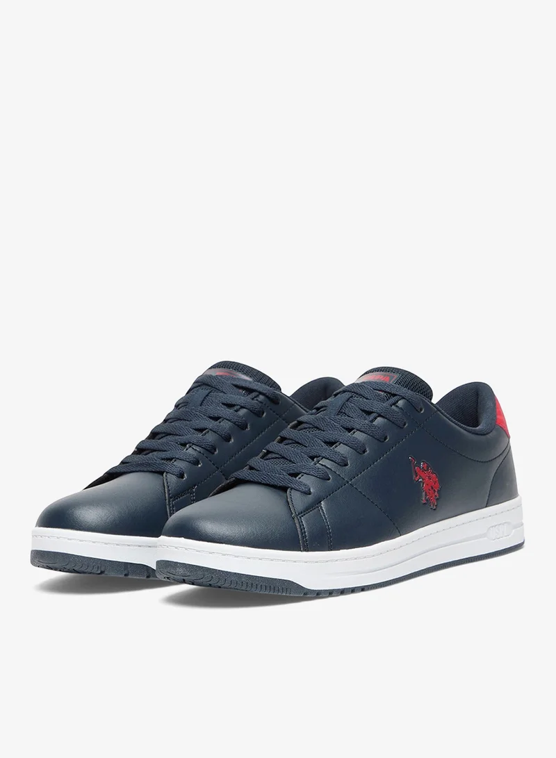 U.S. Polo Assn. Navy/Red Men's Navy Low-Top Sneakers  -Lightweight Shoes Stylish Lace-Up Design Shoes with Comfort Cushioned Sole for Everyday Wear for Men | Best Price UAE