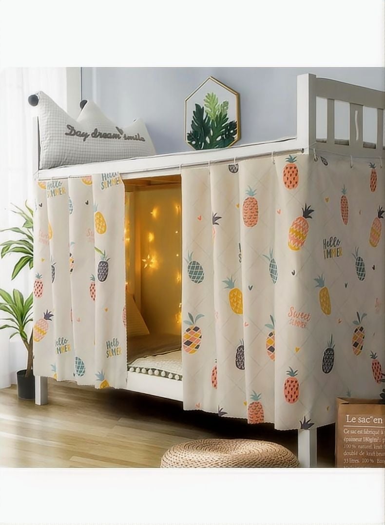 JUNYOUK 2 Pcs Private Bed Curtain At The Bottom Of The Bunk Bed, Breathable And Dustproof Single Bed Blackout Curtain, Dormitory Family Bed Curtain, Can Cover 3 Sides - Image 1