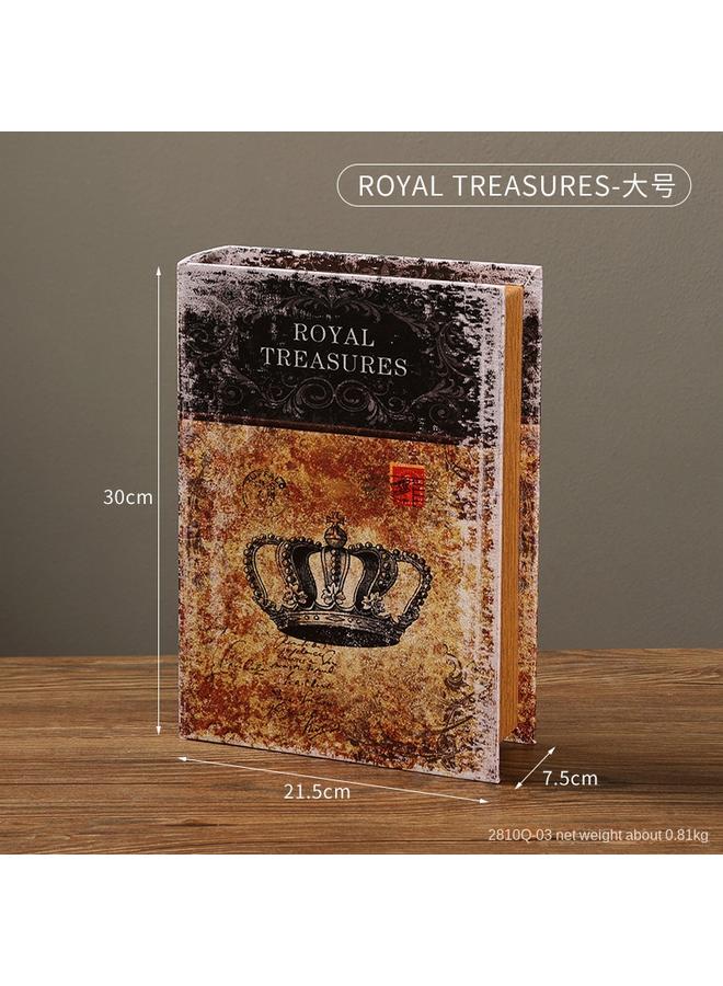 الأزرق جي دبليو زخرفة الكتب المزيفة على الطراز الأوروبي ، غرفة نموذجية ، كتاب زخرفي ، صندوق تخزين الكتب المقلدة روميو وجولييت - Image 1