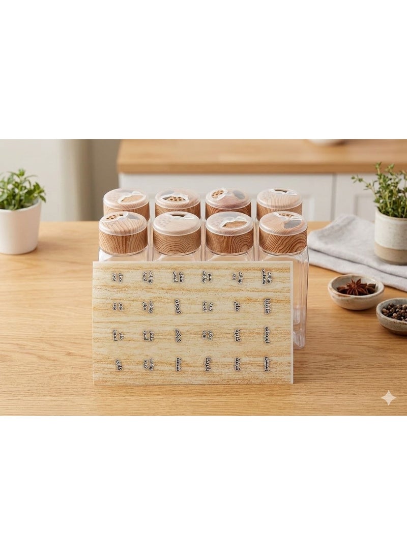 طقم توابل اكريليك 8*1 + استيكر توابل - Image 3