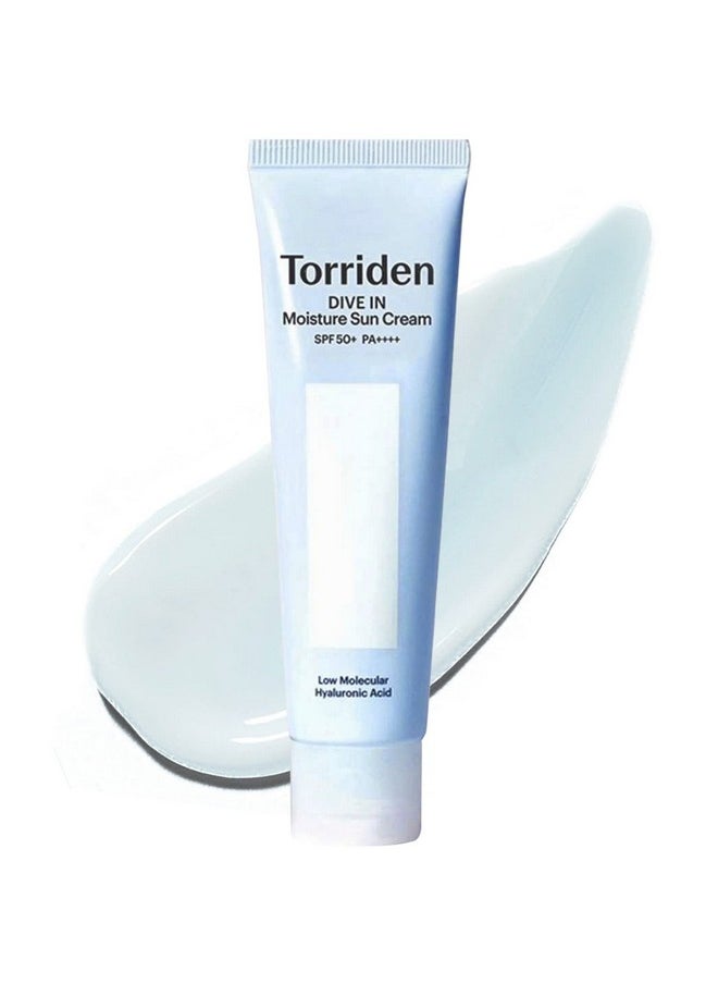 Torriden TORRIDEN Dive-in Watery Moisture Sun Cream SPF 50+ PA++++, 60ml, Vegan, Lightweight Watery Texture with Hyaluronic Acid & Aloe 