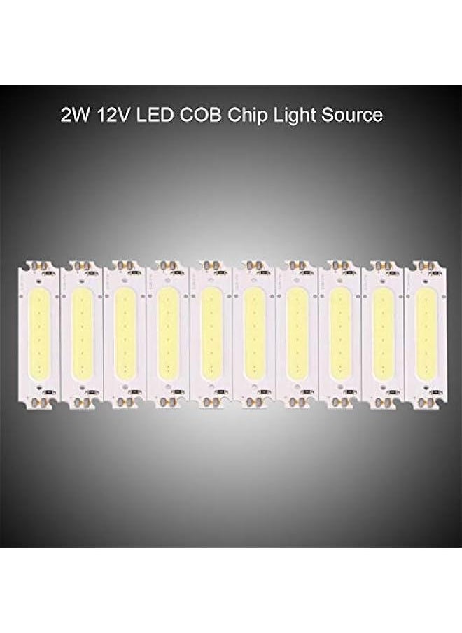 Generic - 10Pcs 12V 2W COB Chip Light Source,Led Strip Lights, Easy Installation DIY LED Lights for Bedroom, Ceiling, Kitchen(White), Led Strip Lights, 10Pcs 12V 2W COB Chip Light Sourcob light source lig - Image 1