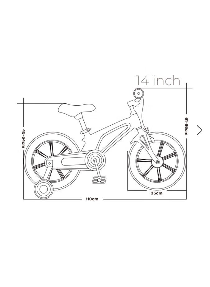 مونتاسن دراجة مونتاسن F800 للأطفال بإطار متين من المغنيسيوم مقاس 14 بوصة - Image 5