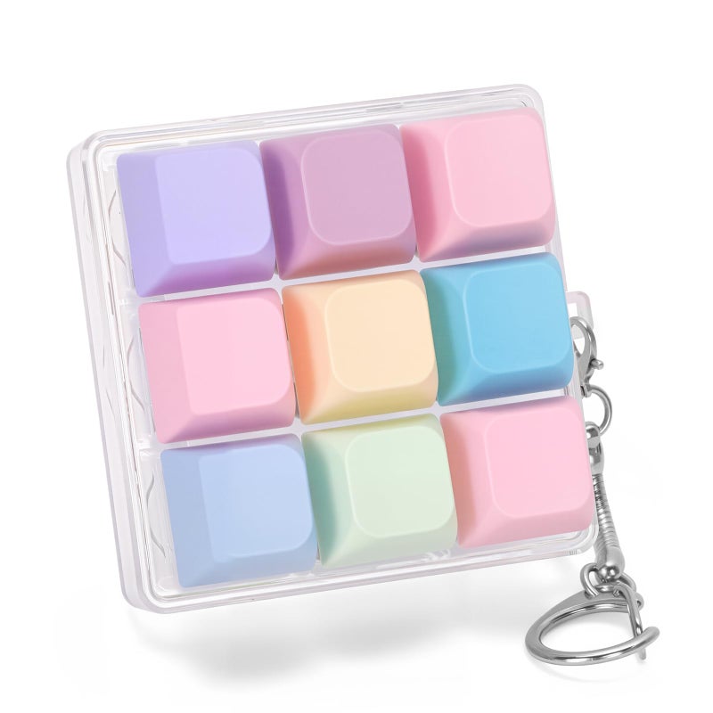 FunisFun Keyboard Fidget Toy Handheld Clicky Fidget Keyboard with Keychain Detachable Mechanical Clicker Adult Stress Relief Gifts for Leisure Moments (Style B) - Image 1