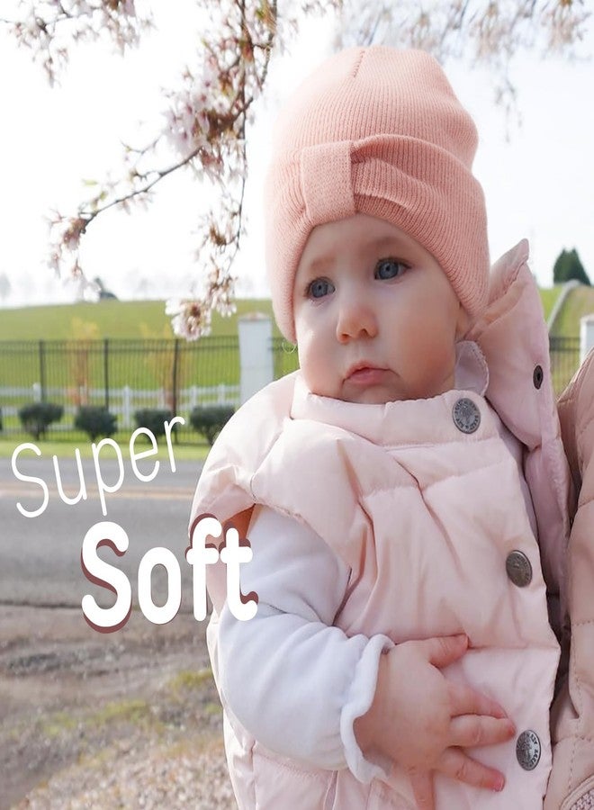 FURTALK Baby Beanie Winter Hat Knitted Warm Hat with Cute Bow Infant Toddler Cuffed Beanies - Image 5