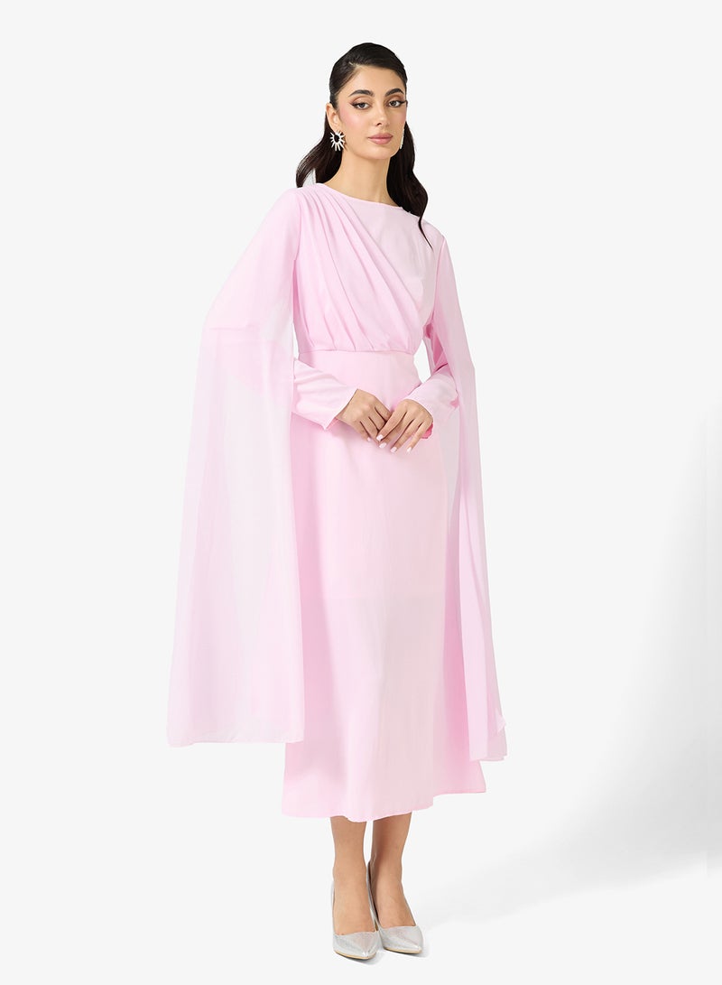 ايلا فستان خط  بأكمام كاب - Image 4