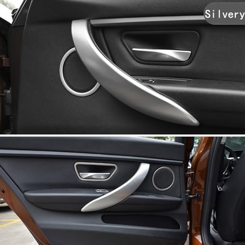 CHUANGHUI Car Door Handle for BMW 3 4 Series 3GT F34 F36 F30 2013-2018 Interior Door Handles Replace Cover Car Door Handle 320i 328i 330i 335i 340i (Silver) - Image 2