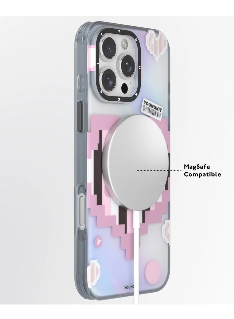 يونج كيت حافظة YOUNGKIT ذات بكسل متغير اللون لنبضات القلب لهاتف iPhone 16 Pro - Image 4