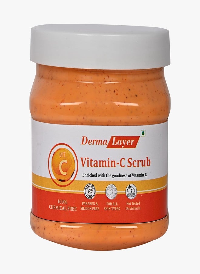 DERMA LAYER DERMALAYER Vitamin C Scrub For Face & Body | Enriched With Goodness of Vitamin C | Helps Smoothing & Deep Cleansing | Face & Body Cream Scrub For Women & Men 1000 ml - Image 2