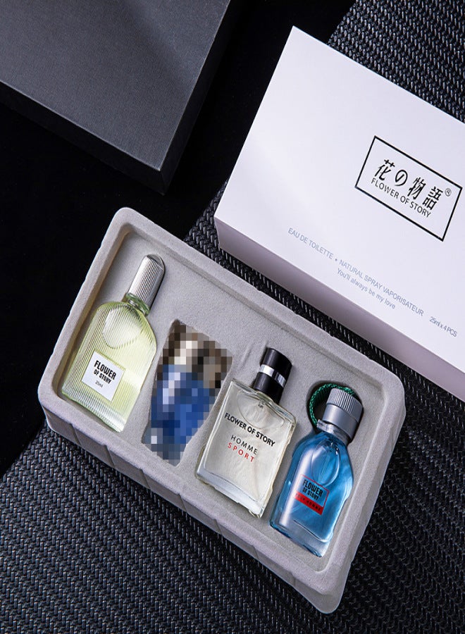 4PCS Flower Story Charming Men's Cologne Fragrance Set