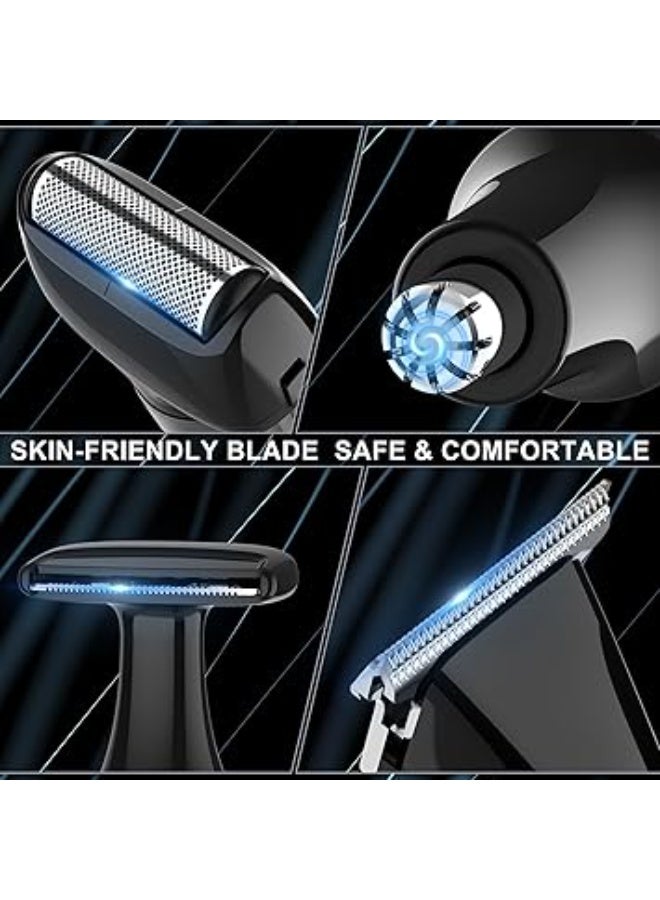Hatteker Upgraded Mens Electric Back Shaver Body Grooming kit Body Trimmer Facial,Arm,Chin Beard Trimmer Cordless Hair Clipper with Adjustable Extension Handel Waterproof LED Display - Image 2