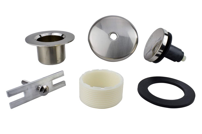 KEENEY K826-71DSBN Foot Lok Stop Style Universal Bath Drain Replacement Trim Kit, Brushed Nickel - Image 4
