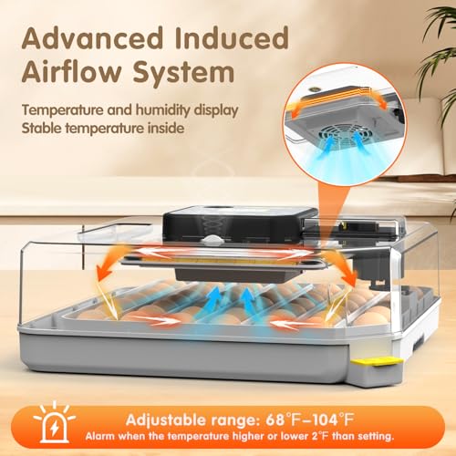 WONEGG Incubators for Hatching Eggs Egg Incubator for Lab Home Farm with Automatic Egg Turning for Chicken, Ducks, Goose, Quail 48 Eggs - Image 5
