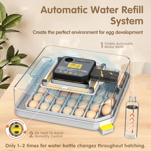 WONEGG Incubators for Hatching Eggs Egg Incubator for Lab Home Farm with Automatic Egg Turning for Chicken, Ducks, Goose, Quail 48 Eggs - Image 4