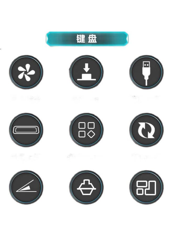 Aigo Dk104 Mechanical Keyboard And Mouse Combo, Wired Plug-And Gaming And Office Keyboard And Mouse Set, Full Anti-Ghosting Rgb Lighting, Black, Blue Switch - Image 1