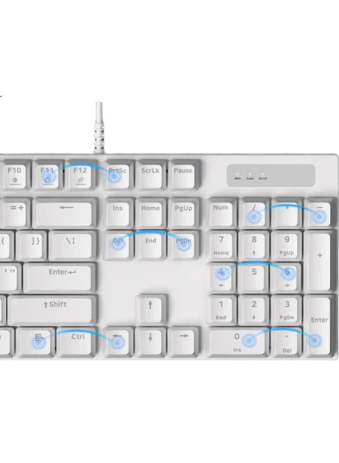 Aigo Dk104 Mechanical Keyboard And Mouse Combo, Wired Plug-And Gaming And Office Keyboard And Mouse Set, Full Anti-Ghosting Rgb Lighting, Black, Blue Switch - Image 2