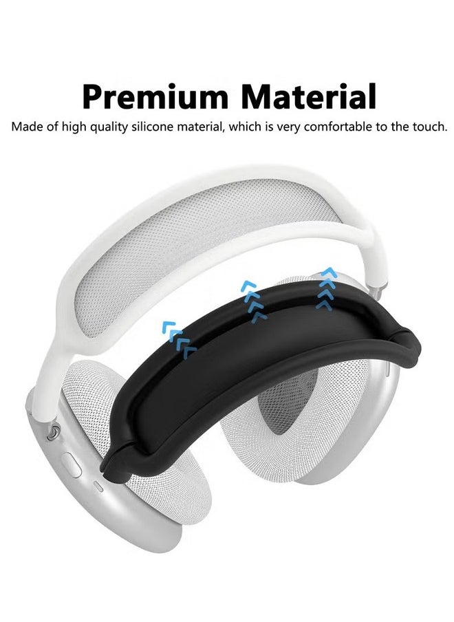 HY - Silicone Cases Suitable for Apple AirPods Max 3-in-1 Headphones Anti-Scratch Ear Cups Cover Headband Cover and Ear Pad Protector Case Skin Accessories (Black) - Image 1