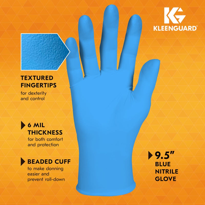 Kleenguard™ G10 2Pro™ Blue Nitrile Gloves (54423), 6 Mil, Ambidextrous, Touchscreen Compatible, L (100 Gloves/Box) - Image 3
