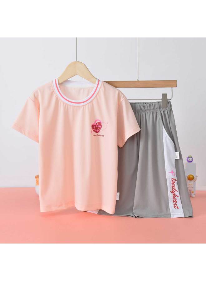 Bornbay summer Girls' Kids' Breathable Outfit - High Elasticity Sporty Casual Set - Image 2