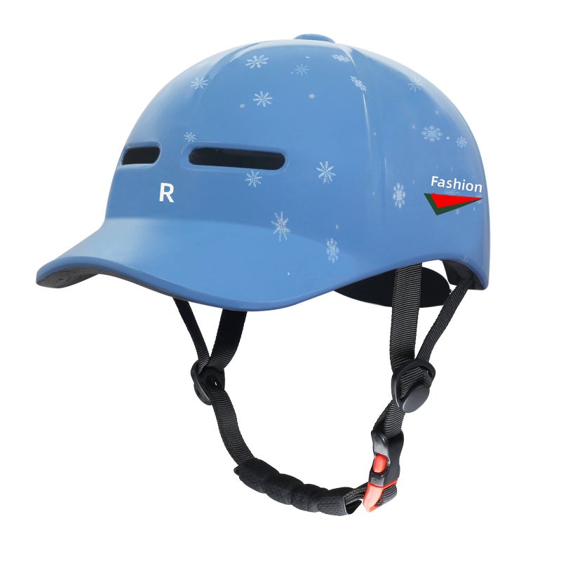In-Mold Urban Bike Helmet – One-Piece Molded Lightweight Casual Cycling Helmet with Baseball Brim, Ventilated EPS Foam for E-Bike, Scooter, Skateboarding & Roller  Skating