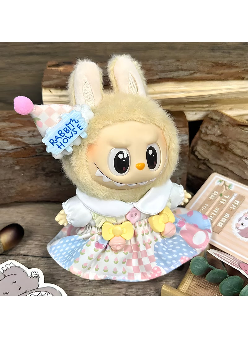 ملابس لابوبو - زي لابوبو، فستان الأميرة العزيزة لدمية لابوبو، ملابس دمى بطول 17 سم مناسبة لملحقات دمى لابوبو