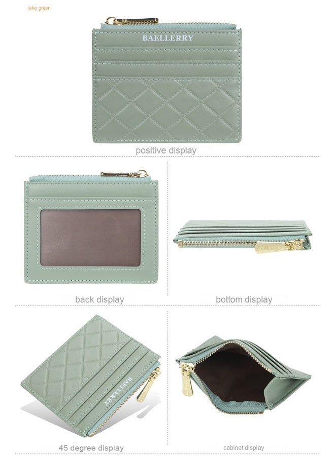 baellerry Women's Diamond Check Candy Colored Purse Driver's License Cover Mini Multi-card Holder Card Cover  - Image 2