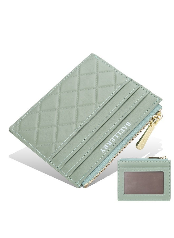 baellerry Women's Diamond Check Candy Colored Purse Driver's License Cover Mini Multi-card Holder Card Cover  - Image 1