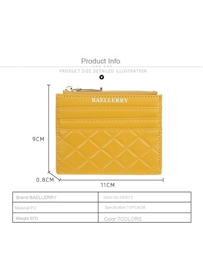 baellerry Women's Diamond Check Candy Colored Purse Driver's License Cover Mini Multi-card Holder Card Cover  - Image 4