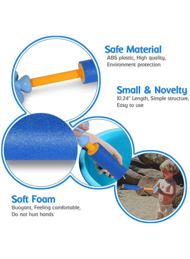 ماكدو طقم 6 قطع من مسدسات الرش المائي الرغوي EVA - مسدسات رش مائي عالية الضغط بمدى بعيد 32 قدم، ألعاب صيفية في المسبح والشاطئ للأطفال والكبار - هدية صيفية مثالية للمرح العائلي - Image 4