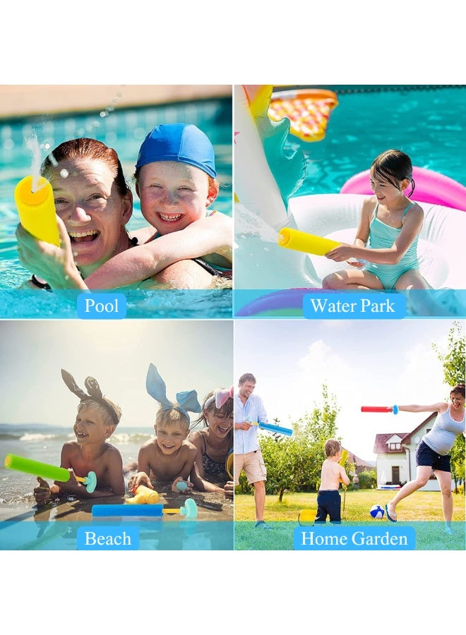 ماكدو طقم 6 قطع من مسدسات الرش المائي الرغوي EVA - مسدسات رش مائي عالية الضغط بمدى بعيد 32 قدم، ألعاب صيفية في المسبح والشاطئ للأطفال والكبار - هدية صيفية مثالية للمرح العائلي - Image 2