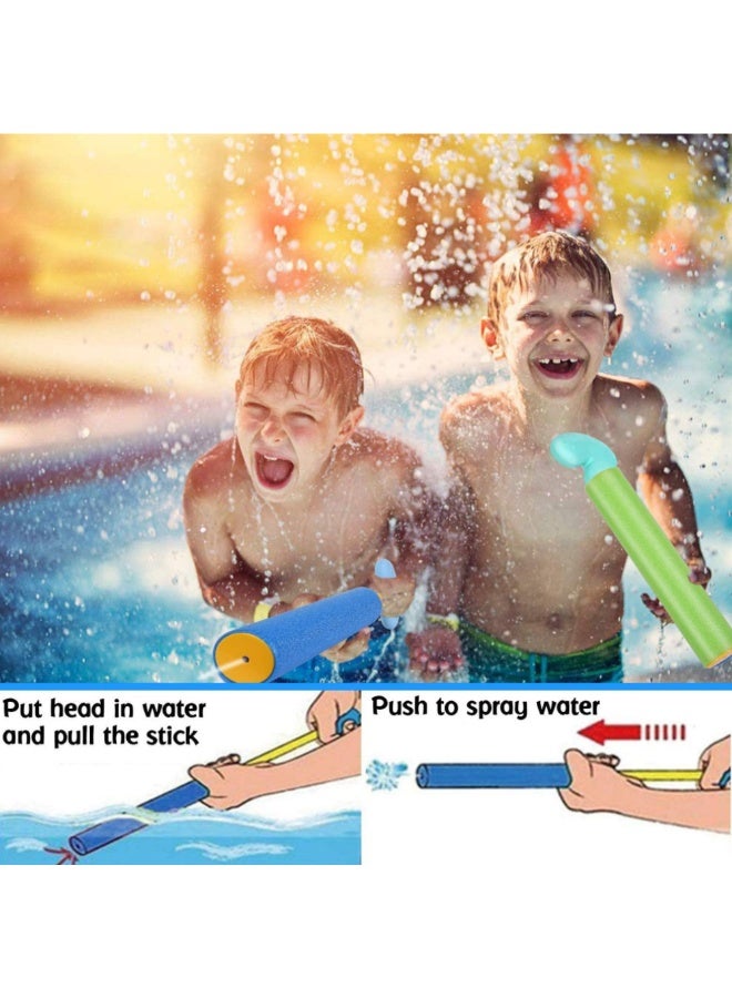ماكدو طقم 6 قطع من مسدسات الرش المائي الرغوي EVA - مسدسات رش مائي عالية الضغط بمدى بعيد 32 قدم، ألعاب صيفية في المسبح والشاطئ للأطفال والكبار - هدية صيفية مثالية للمرح العائلي - Image 3