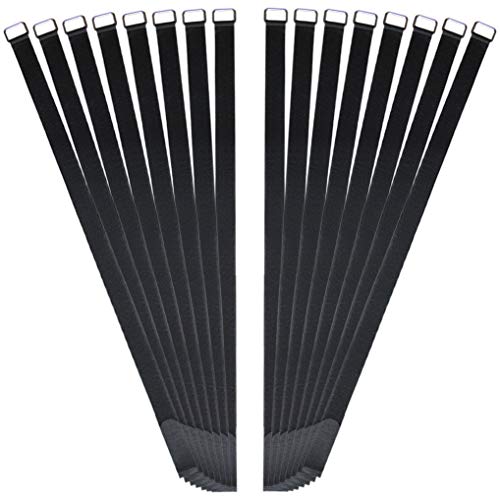 VIGAER 30 inch Reusable Extend Securing Strap - Fastening Cable Strap - 16 PACK Adjustable Nylon Hook and Loop Cable Tie Down Strap - Image 1