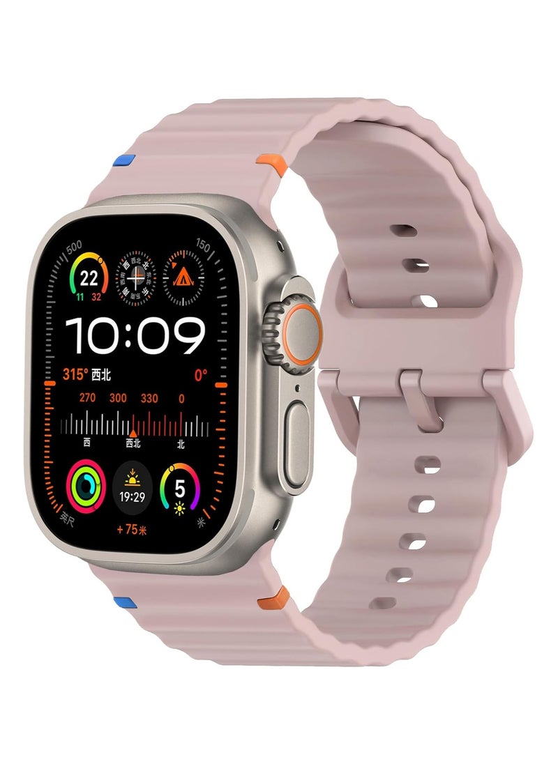 TEMPO Durable Sport Band Compatible with Apple Watch Ultra 2/1 Ultra 49mm 46mm 45mm 44mm 42mm for Men Women, Soft Silicone,Waterproof Strap for iWatch Series 10 9 8 7 6 5 4 3 2 1 SE  - Image 1
