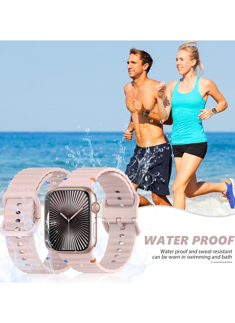 TEMPO Durable Sport Band Compatible with Apple Watch Ultra 2/1 Ultra 49mm 46mm 45mm 44mm 42mm for Men Women, Soft Silicone,Waterproof Strap for iWatch Series 10 9 8 7 6 5 4 3 2 1 SE  - Image 2
